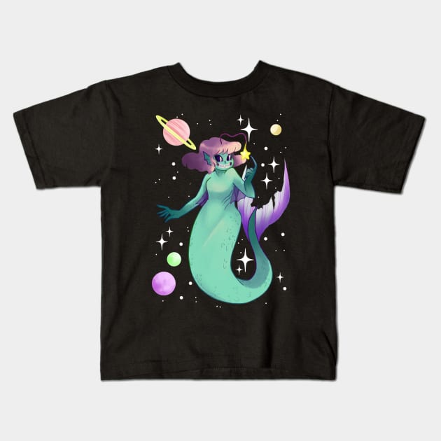 (space)mermaid bait Kids T-Shirt by pumpkinnqueenn